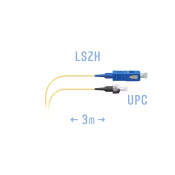 Шнур монтажный оптический SC/UPC-FC/UPC SM 3м.